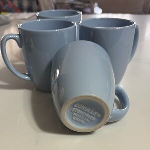 Corelle Blue Stoneware Coffee Mugs - Set of 4